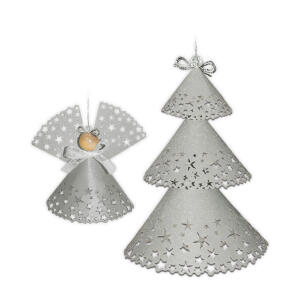 Ursus PAPER DOILIES STARLIGHT 200G 8ST.4GR.STERNE SILBER
