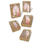 Ursus GESCHENKBOXEN-SET "FEDERN" ROSA/SILBER