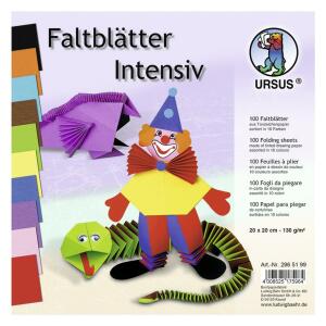 Ursus TONP.-FALTBL.NORMALF.20x20CM,100BL.10F.SORTIERT