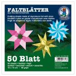 Ursus ALU-STERNCH.FALTBL.15x15CM,50BL.10F.SORTIERT