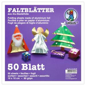 Ursus ALU-FALTBL.10x10CM,50BL.10F.SORTIERT