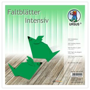 Ursus INTENS.FALTBL.UNI 20x20CM,100BL.DUNKELGRÜN