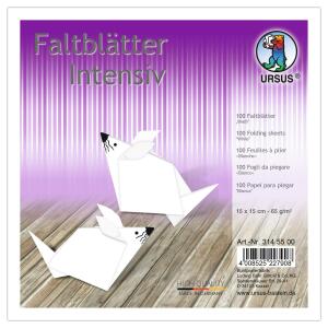 Ursus INTENS.FALTBL.UNI 15x15CM,100BL.WEISS