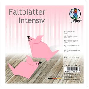 Ursus INTENS.FALTBL.UNI 15x15CM,100BL.ROSA