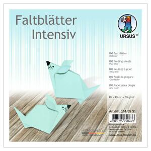Ursus INTENS.FALTBL.UNI 15x15CM,100BL.HELLBLAU