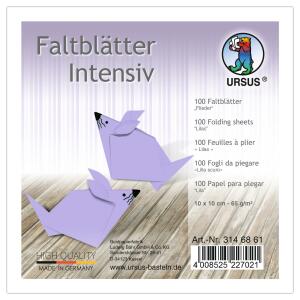 Ursus INTENS.FALTBL.UNI 10x10CM,100BL.FLIEDER