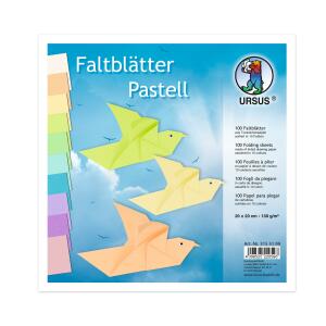 Ursus TONP.FALTBL.PASTELLF.20x20CM,100BL.10F.SORTIERT