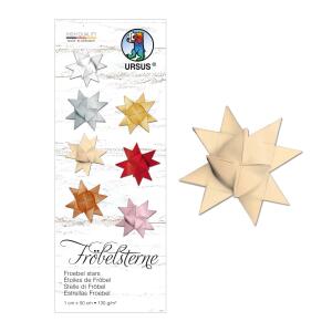 Ursus FRÖBELSTERNE 130G.1x50CM,100ST.CHAMOIS