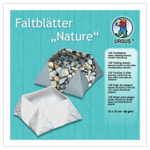 Ursus FALTBL."NATURE" 80G.15x15CM, 120BL,10 MOTIVE