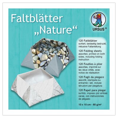Ursus FALTBL."NATURE" 80G.10x10CM, 120BL,10 MOTIVE