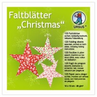 Ursus FALTBL."CHRISTMAS" 80G.10x10CM,120BL,10 MOT.
