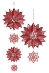 Ursus 3D GLITTERSTERNE "ESTELLE" ROT