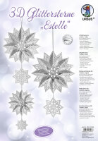 Ursus 3D GLITTERSTERNE "ESTELLE" SILBER