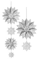 Ursus 3D GLITTERSTERNE "ESTELLE" SILBER