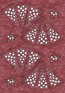 Ursus MODENA-STERN MINI "DOTS",230G,A4,2ST,WEINROT