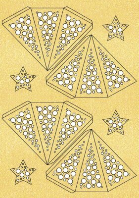 Ursus MODENA-STERN MINI "DOTS",200G,A4,2ST,GOLD