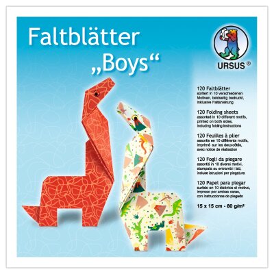 Ursus FALTBL."BOYS" 80G,15x15CM,10 DESIGNS,120BL.