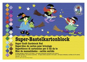 Ursus SUPER-BASTELKTN.BLOCK 220G.24x34CM,25BL.25F.S