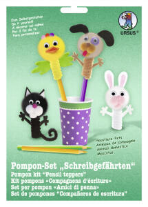 Ursus POMPON-SET SCHREIBGEFÄHRTEN "HAUSTIERE"