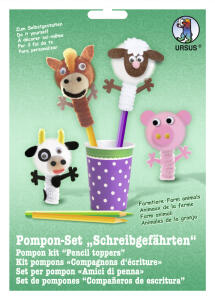 Ursus POMPON-SET SCHREIBGEFÄHRTEN "FARMTIERE"