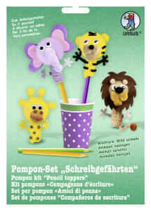 Ursus POMPON-SET SCHREIBGEFÄHRTEN "WILDTIERE"