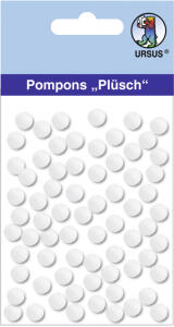 Ursus PLÜSCH POMPONS 7MM 70 STÜCK, WEIß