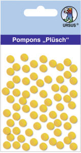 Ursus PLÜSCH POMPONS 7MM 70 STÜCK, SONNENGELB