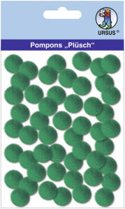 Ursus PLÜSCH POMPONS 15MM 60 STÜCK, DUNKELGRÜN