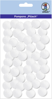 Ursus PLÜSCH POMPONS 20MM 50 STÜCK, WEIß