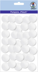 Ursus PLÜSCH POMPONS 25MM 35 STÜCK, WEIß