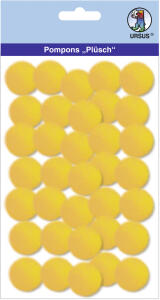 Ursus PLÜSCH POMPONS 25MM 35 STÜCK, SONNENGELB