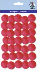 Ursus PLÜSCH POMPONS 25MM 35 STÜCK, RUBINROT