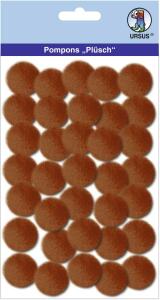 Ursus PLÜSCH POMPONS 25MM 35 STÜCK, DUNKELBRAUN