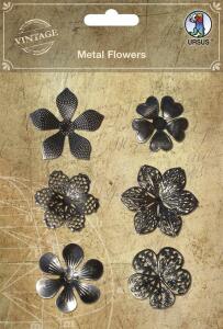 Ursus METAL FLOWERS  6 STK SORT. MOTIV 01