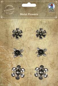 Ursus METAL FLOWERS  6 STK SORT. MOTIV 02