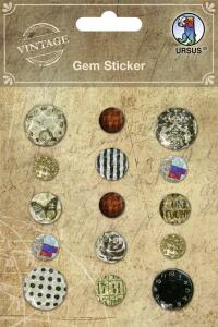 Ursus GEM STICKER,15 STK SORT.
