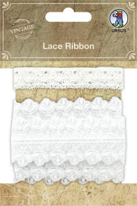 Ursus LACE RIBBON, 2 STK, WEISS
