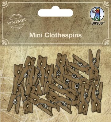Ursus MINI CLOTHESPINS,24 STK, 2,5CM