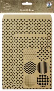 Ursus KRAFT GIFT BAGS, 6 STK, MOTIV 03