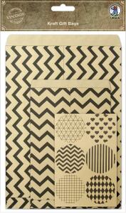 Ursus KRAFT GIFT BAGS, 6 STK, MOTIV 04