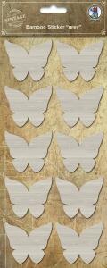 Ursus BAMBUS STICKER GRAU SCHMETTERLING