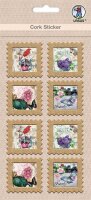 Ursus KORK STICKER "BRIEFMARKE" BUTTERFLY