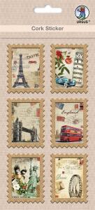 Ursus KORK STICKER "BRIEFMARKE" CITY TOUR