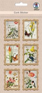 Ursus KORK STICKER "BRIEFMARKE" FLORA & FAUNA