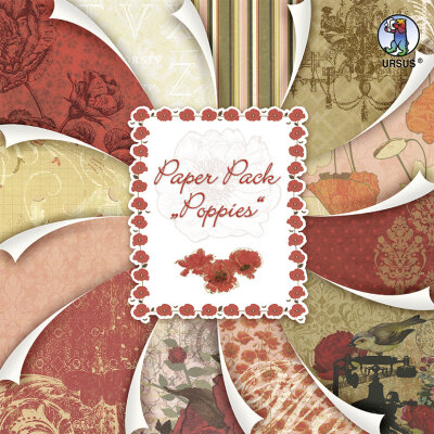 Ursus PAPER PACK "POPPIES" 12"X12"
