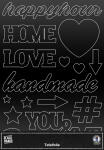 Ursus BLACKBOARD TAFELFOLIE 23X33CM 8ST SK SCHWARZ