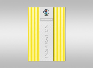 Ursus TRANSP.PAPIER "STREIFEN"115G.A4,25BL.SONNENGELB