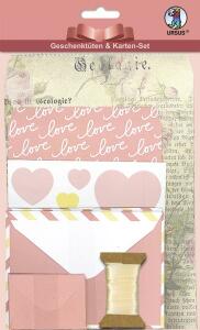 Ursus GESCHENKTÜTEN-KARTEN-SET "ROMANCE"