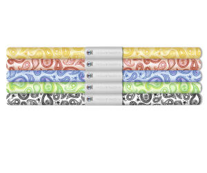 Ursus TRANSP.ROLLE "PAISLEY"115G.50x61CM,5FARBEN