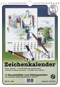 Ursus ZEICHENKALENDER WEISS DIN A4